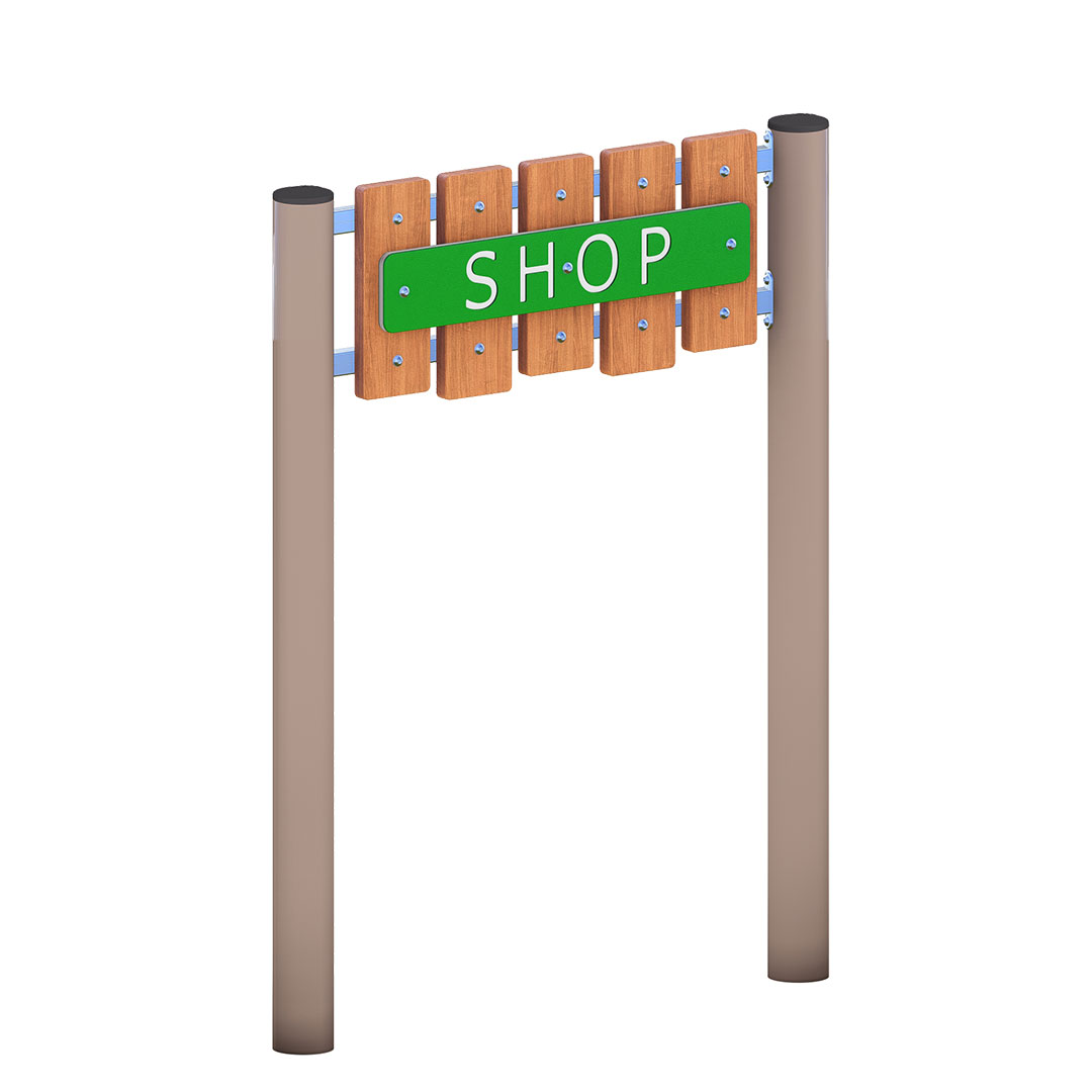 TImber Slat Shop Sign ForPark timber-slat-shop-sign-forpark