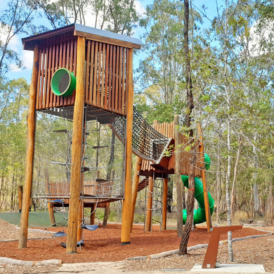 a wooden fort
